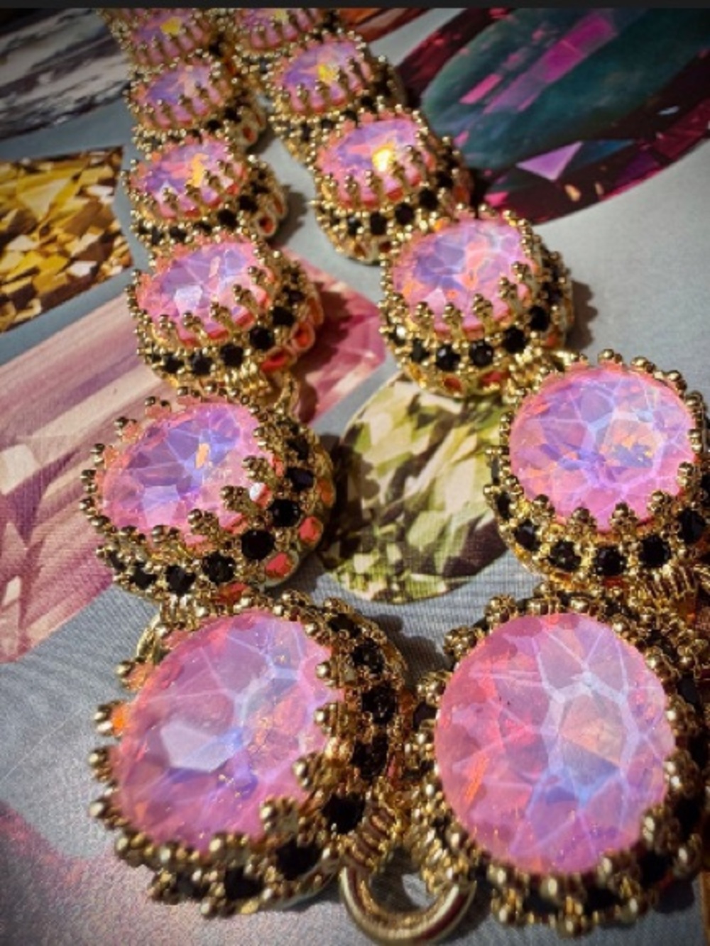 NEW Feed Me Gems Pink Eclipse Queen Necklace
